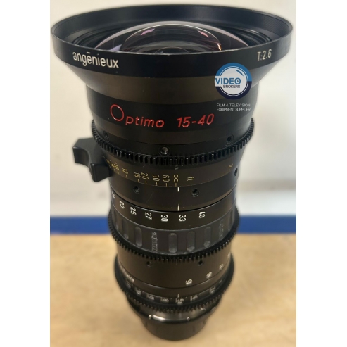 Angenieux Optimo 15-40, pre-owned lightweight wide-angle Cine PL zoom lens T2.6 in feet version