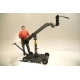 Panther Husky Dolly, used foldable heavy-duty camera dolly system with pneumatic wheels, steering and crane